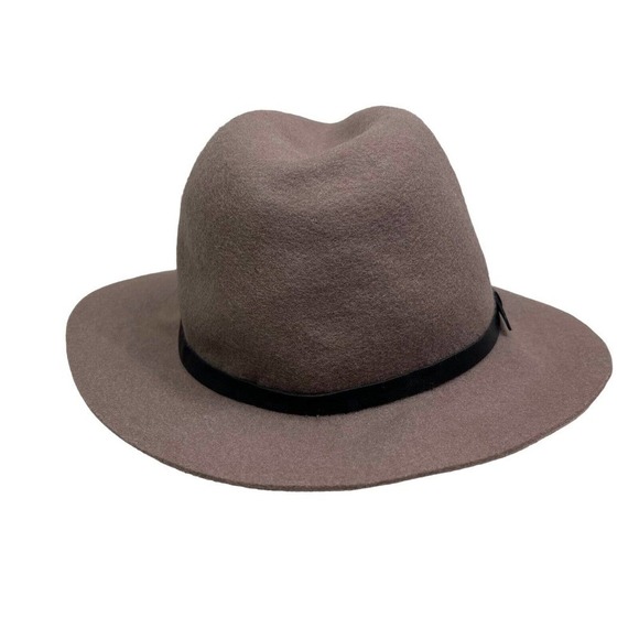 Hat Attack Floppy Felted Wool Hat Women Trim Detailing Brown Black Size OSFA - Picture 3 of 5